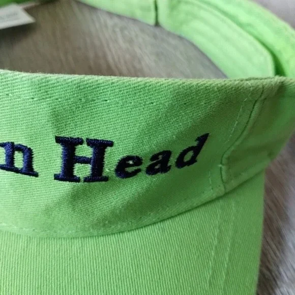 Hilton Head Visor Hat Cap Green Blue South Carolina Adjustable Strap OSFA Beach - Picture 5 of 9